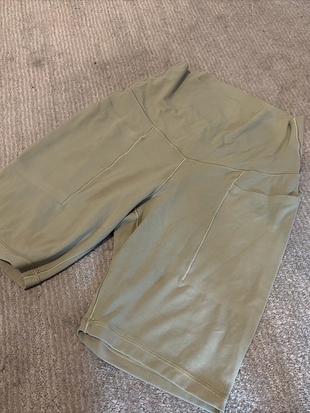 Women’s Pale Green Biker Shorts